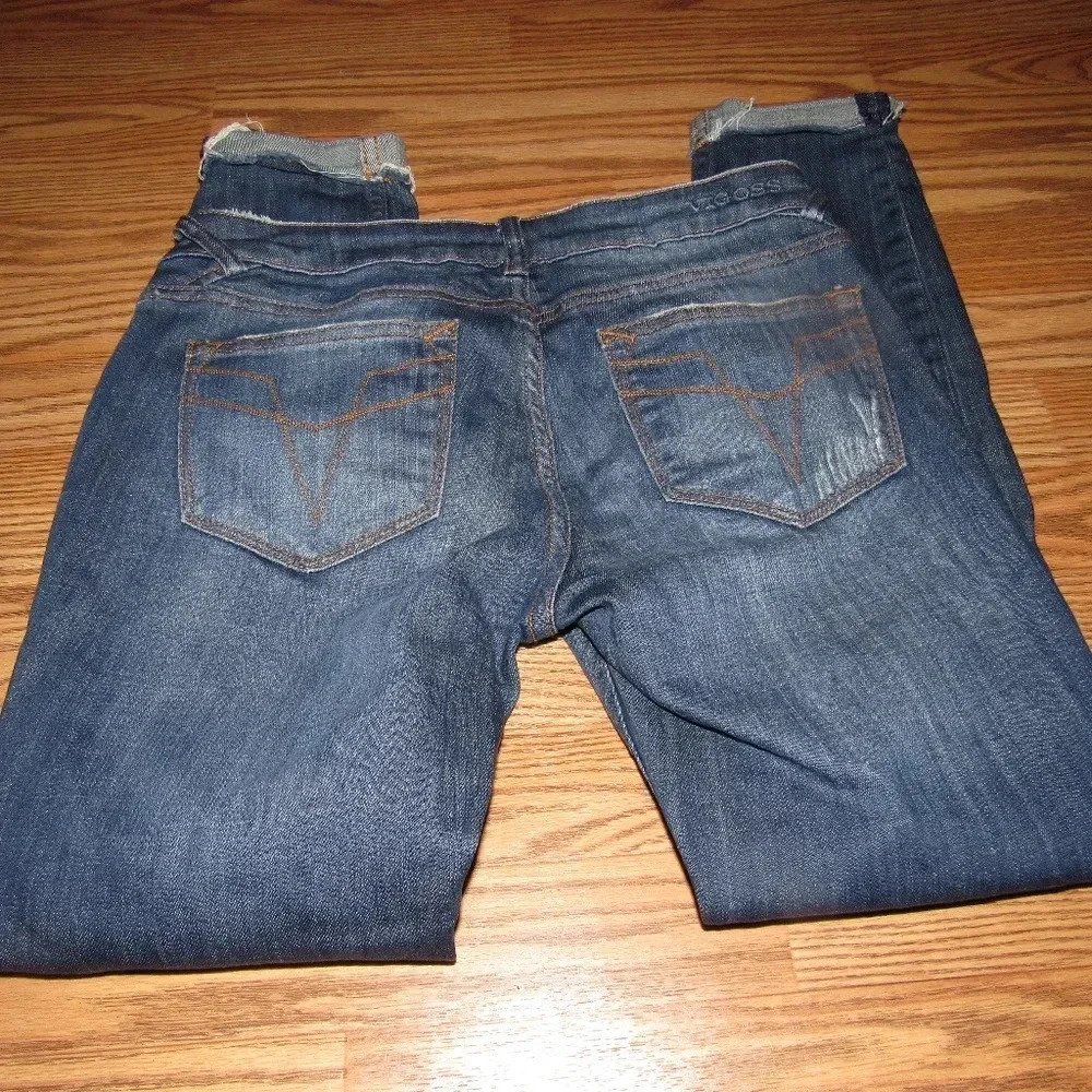 VIGOSS Chelsea Skinny Distressed Denim Jeans Sz 8 - Picture 1 of 3